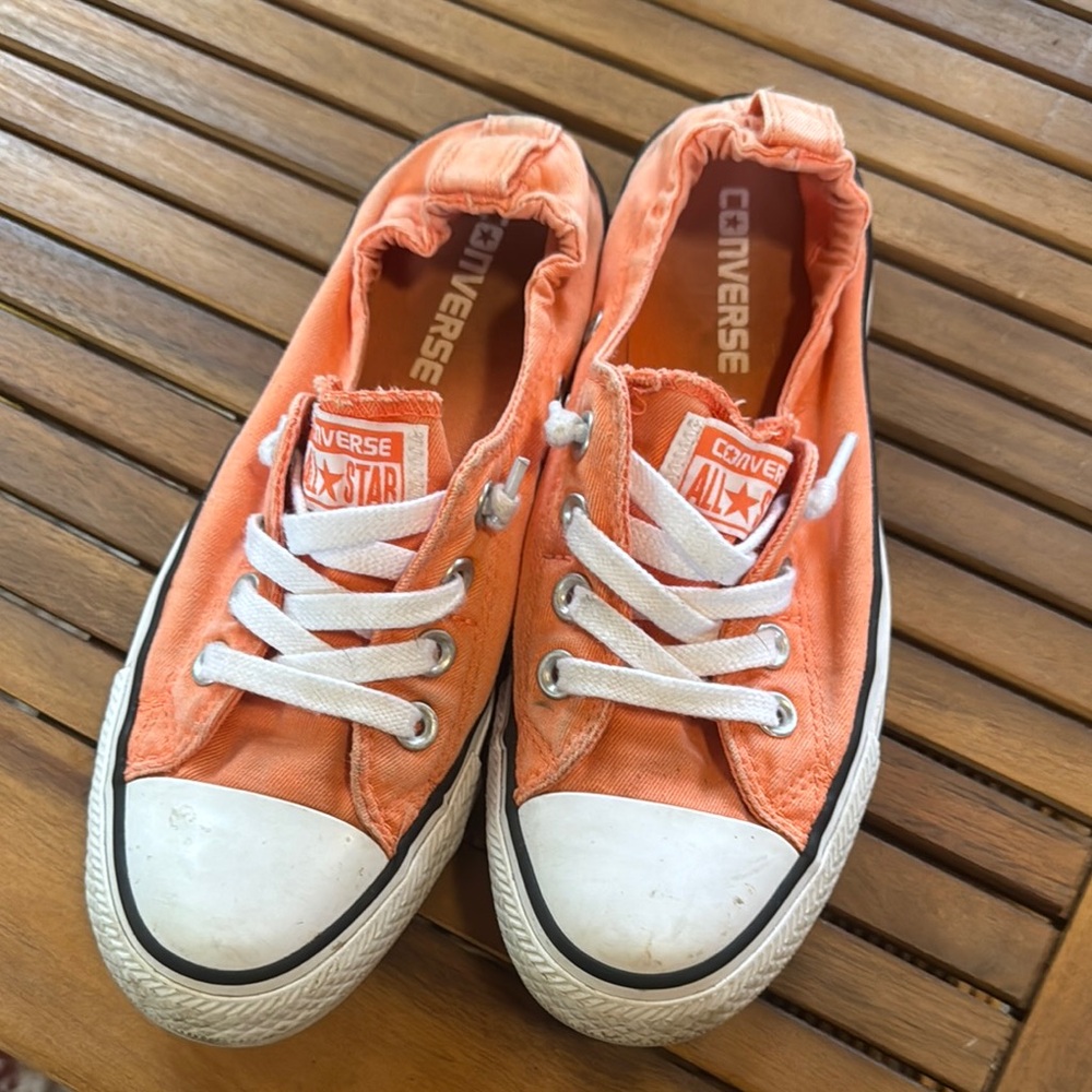 Converse All Star Women’s Orange Shoreline Slip On Sneakers